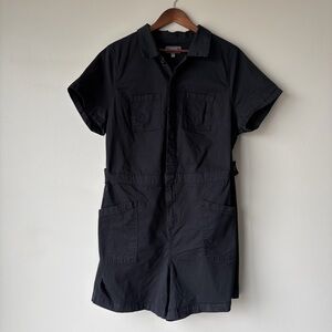 Torrid Black Button Up Utility Romper Women’s 16